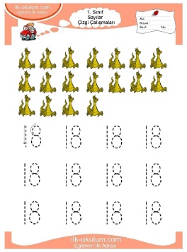 Çocuklar İçin Çizgi Çalışma Sayfaları 
